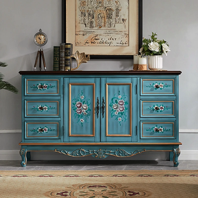 

Living Room Cabinet Mid-century Organizer Entrance Multipurpose Door Cabinets Portable Storage Shelf Large Capacity Furniture