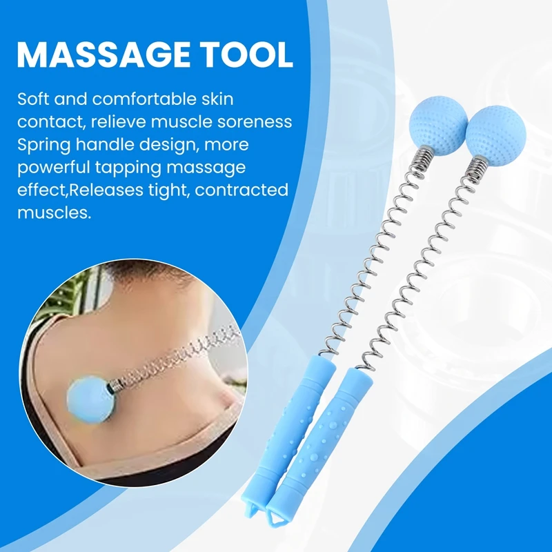 ABXH مدلك الكرة المطرقة (2 حزمة) المطرقة عصا دليل فوز كرة جولف مدلك الظهر الكتف تدليك كامل الجسم تقليل التعب باي