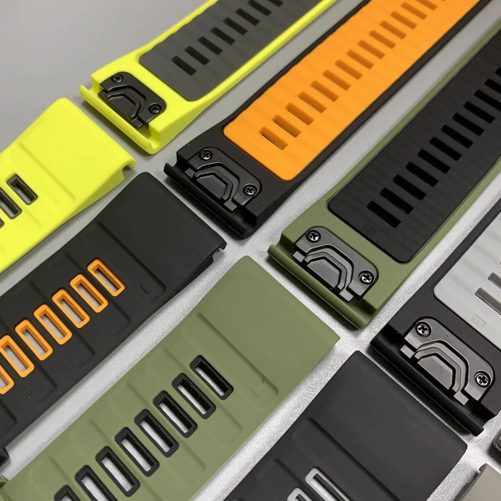 QuickFit 22 مللي متر 26 مللي متر سيليكون حزام ل Garmin Fenix 8 E 7 7X 6 6X 5 5X/Epix Gen 2/Tactix8/Instinct 3 2X سوار معصم رياضي