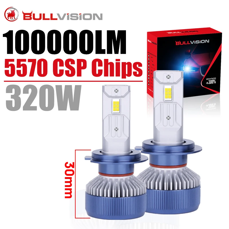 

Автомобильные противотуманные фары Bullvision K4C K4S 320 Вт H7 9006 лм, лампы головного света H4 HB3 H11 H1 9012 HB4 5570 HIR2 STG PTF CSP 12 В