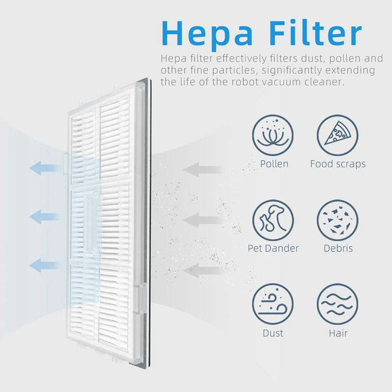 قطع غيار بديلة لـ Roborock S8 و S8 Plus ، بكرة ، فرشاة جانبية رئيسية ، فلتر Hepa ، لوحة ممسحة ، قطع قماش خرقة