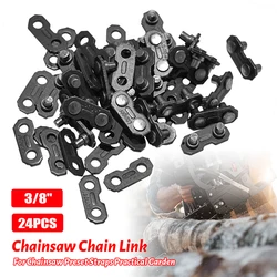 24pcs 3/8'' Chainsaw Chain Link Connectors F Oregon Type Repair Preset Straps For Chainsaw Preset Straps Practical Garden Tool