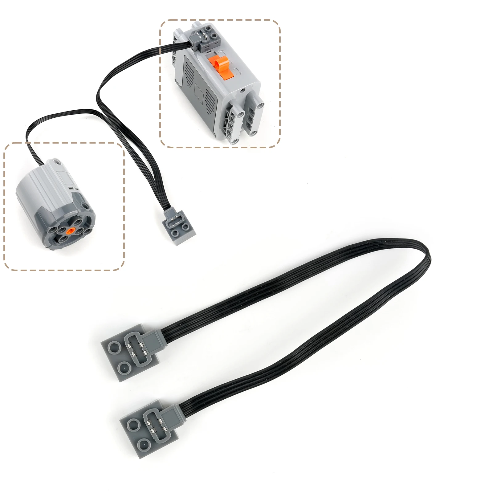 

25CM Extension Cord MOC Power Functions Kit Compatible with Legoeds Motor Battery Box Technical Building Blocks Accessory