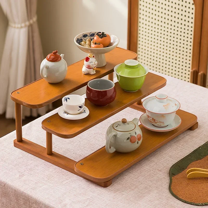 Factory Durable Household GoodsTea Table Multi-layer Shelf Tea Set Storage Rack Household Living Room Shelf
