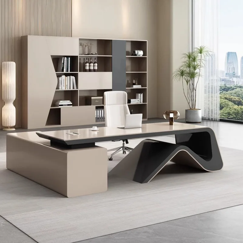 White Crafts Conference Drawer Office Desk Aesthetic Display Meuble Bureau Unique Furniture Organizers Adjustable Office Desk