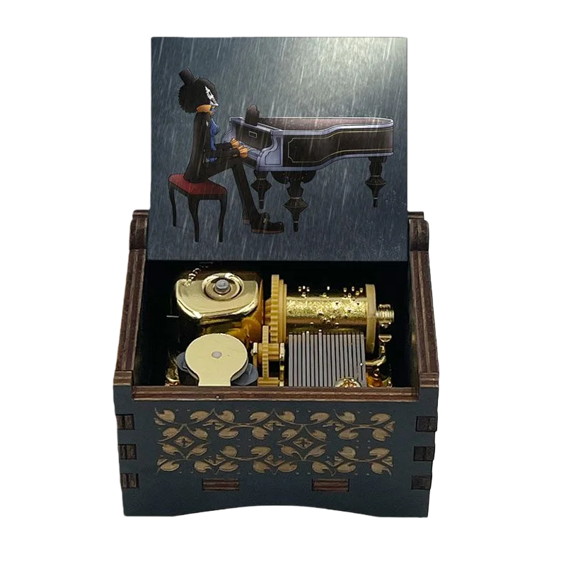 One Piece Binks' Sake Hand Crank Music Box - Wooden Mechanical