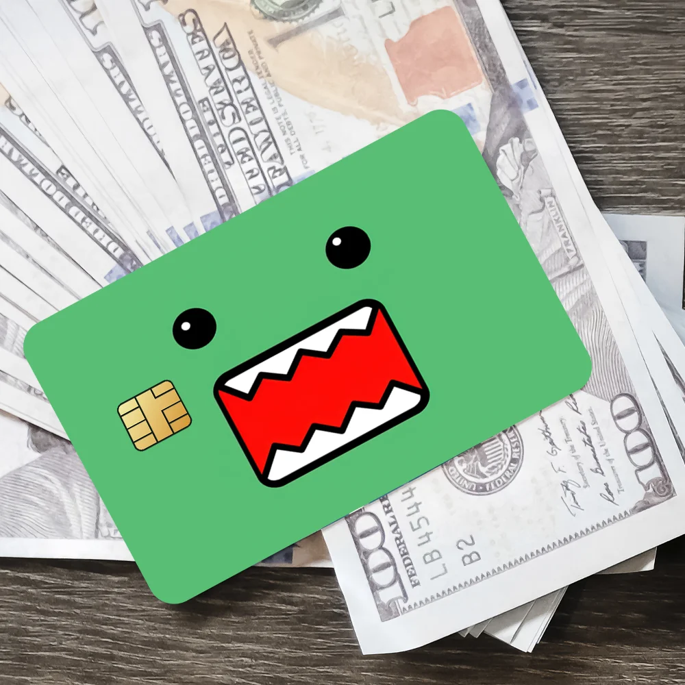 Cartoon D-Domo K-Kun Film Haut Abdeckung Kreditkarte Aufkleber 4PCS Debit Front Dekoration Bank Bus Pass wasserdicht – Detail 6