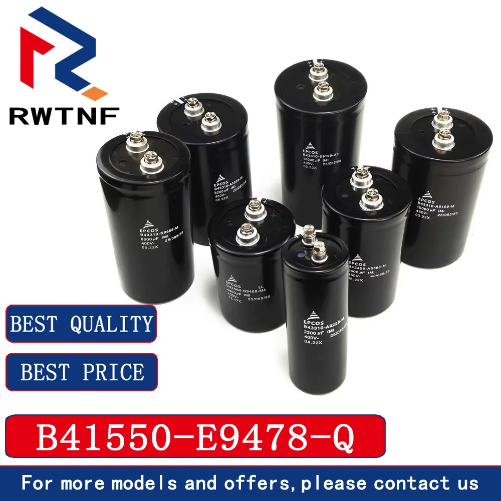 

Совершенно новый оригинальный немецкий алюминиевый электролитический конденсатор Epcos B41550-E9478-Q 100V4700Uf