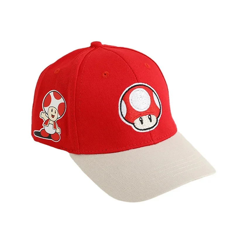 Chapéu de algodão com cúpula infantil, boné de beisebol, viseira infantil, presentes de aniversário, anime super Mario, bowser, luigi, yoshi, quatro