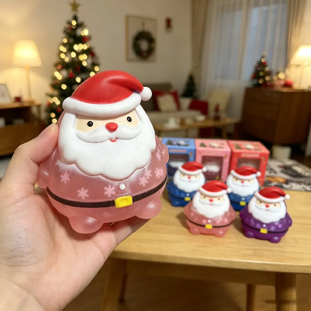Santa maltose slow rebound pinch music decompression toy cute fun gift box
