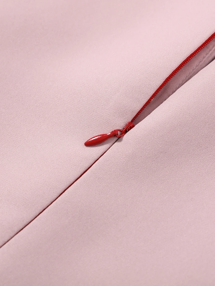 Tief Ausgeschnittenes Kurzarm-Kleid mit Taillenschnürung Langes Damenkleid Sexy Einreihiges Einfarbiges Schlankes Party-Abendkleid Schickes Damenkleid Vestido – Detail 11