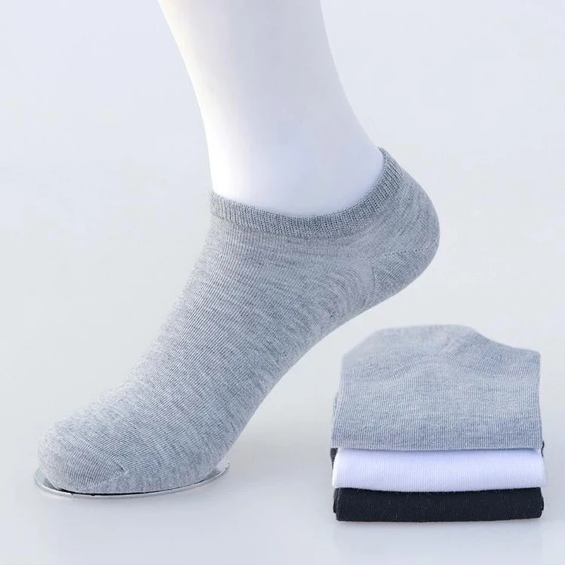 Meias de algodão branco para homens, meias de tubo médio para senhoras, meias esportivas curtas respiráveis, elasticidade casual, outono, verão, 3 pares