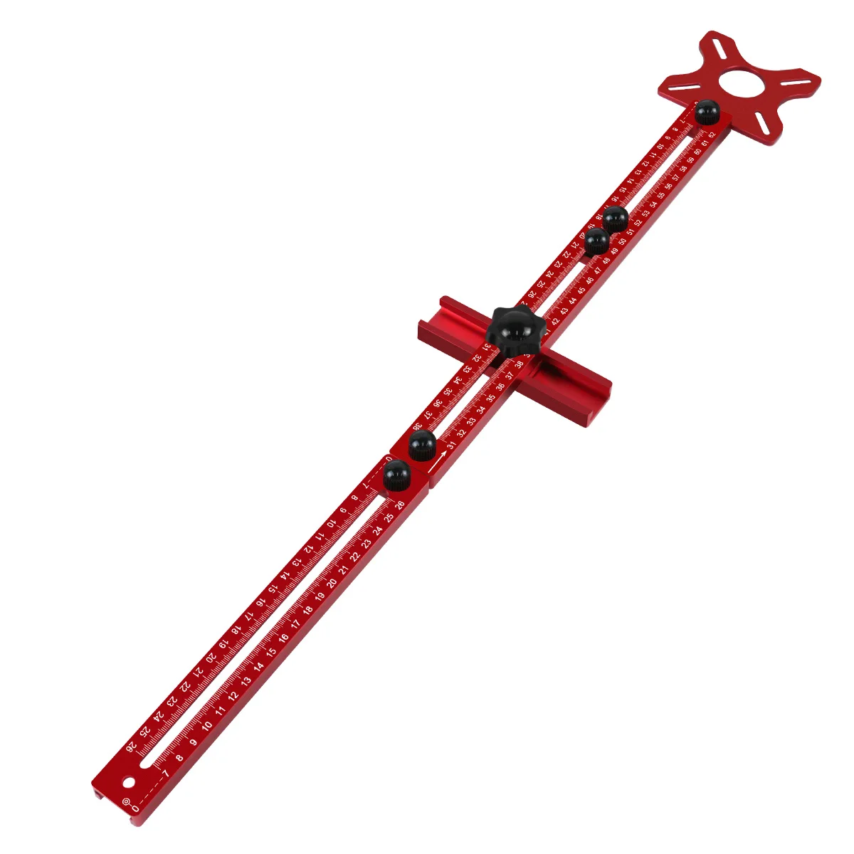Uitgebreide 3 in 1 Router Freesgroefbeugel, 9-61 cm Radius Router Cirkel Snijmal, Aluminium Kast Hardware Jig voor Houtwerk