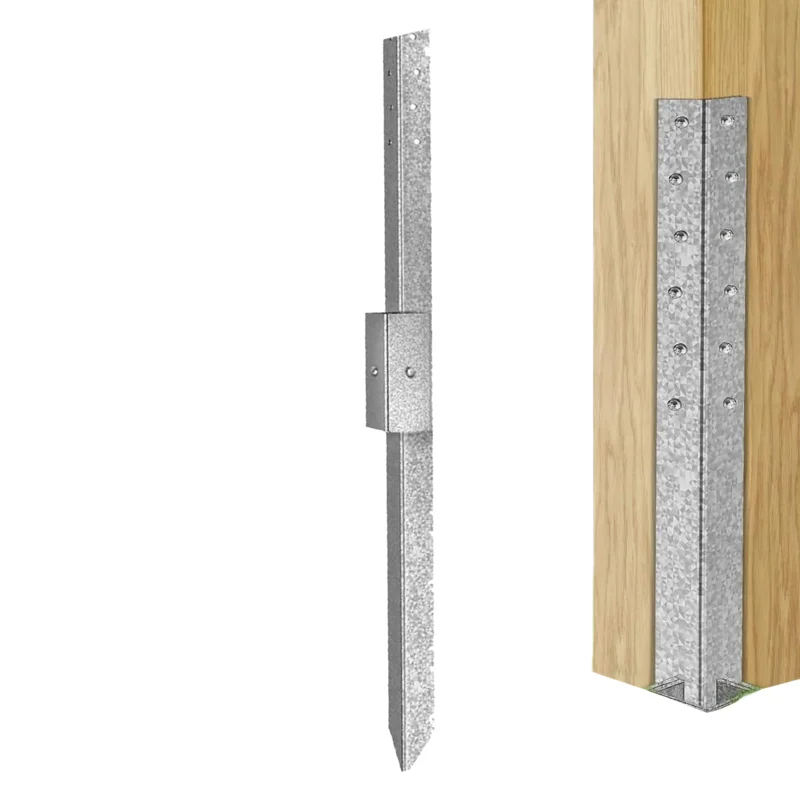

Steel Fence Stakes Heavy Duty Fence Stakes Thickened Barrier Bracket Repairing Accessories For Mailbox Reinforcement
