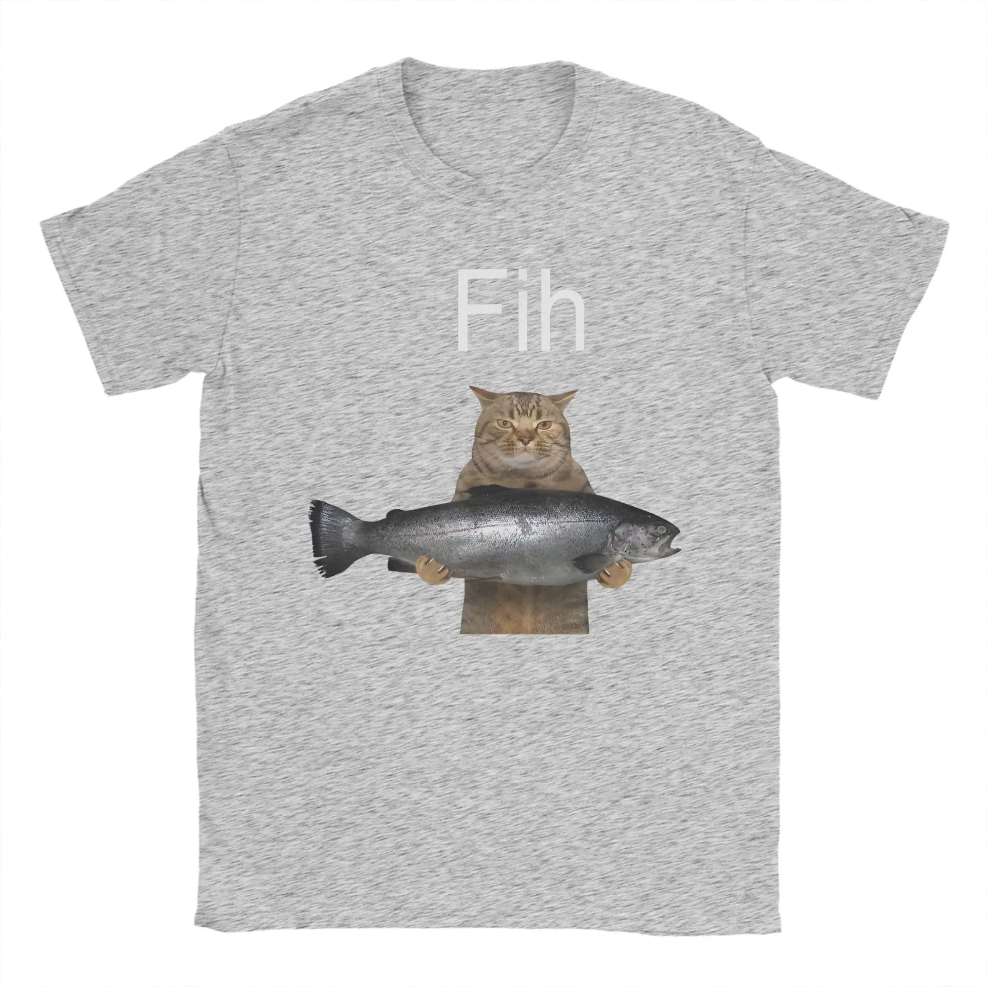 Women Fih Funny Misspelled Fish Meme Cat Meme Tee Feminine Clothes Summer Short Sleeve Cheap Women's Clothing 2000s Y2k Clothes