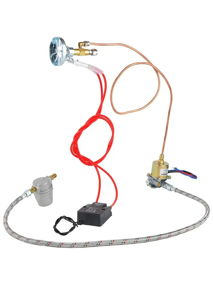 Kompletny zestaw do zapłonu palnika olejowego z elektromagnetyczną pompą, dyszą, transformatorem zapłonowym i filtrem do oleju odpadowego. (A set 2.2mm nozzle) — Zdjęcie 2 z 2