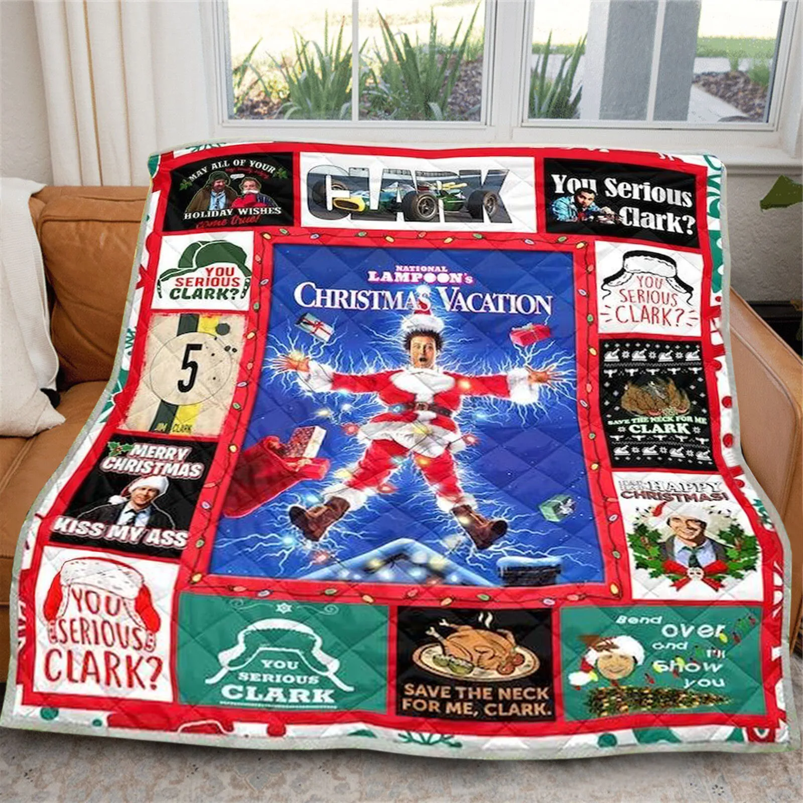 Nationals Lampoons Xmas Vacation Blanket Classic Christmas Carnival Decoration