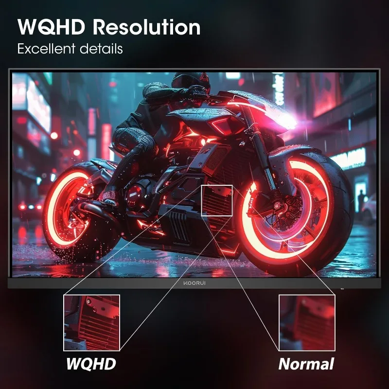 شاشة ألعاب، شاشة ألعاب 27 بوصة 1 مللي ثانية 200 هرتز، لوحة Mini-LED - 1440P WQHD 300000:1 نسبة متباينة، شاشة كمبيوتر HDR 1000
