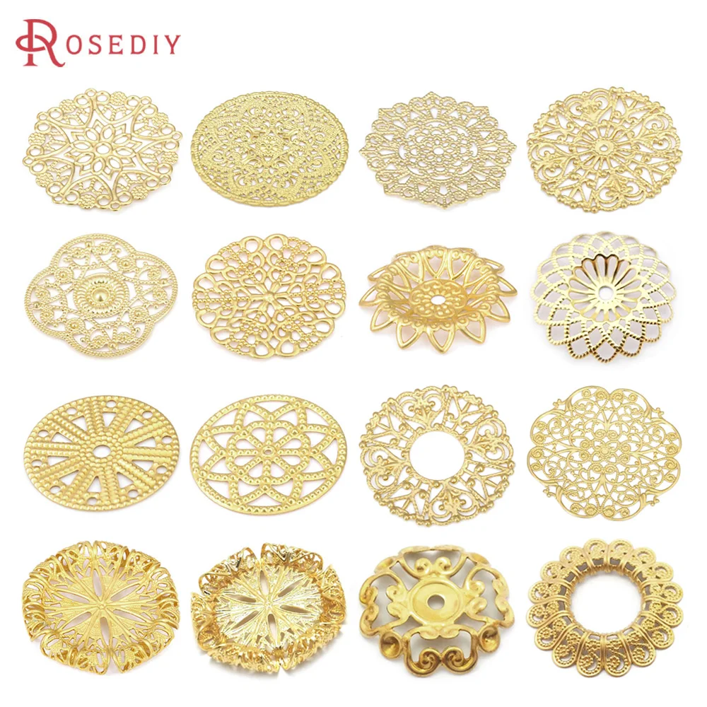 

Not Plated Color Brass Decorative Connect Flower's Earrings Diy Accessories