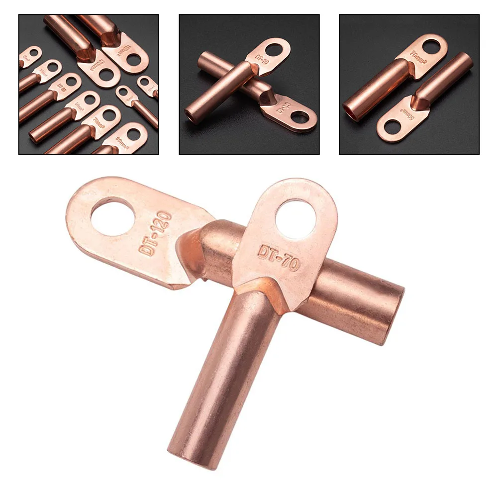 10PCS DT-10/16/25/35mm2 Wire Crimp Connector Auto Cable Copper Crimp Terminal  For Test Measurement Tool Accessory