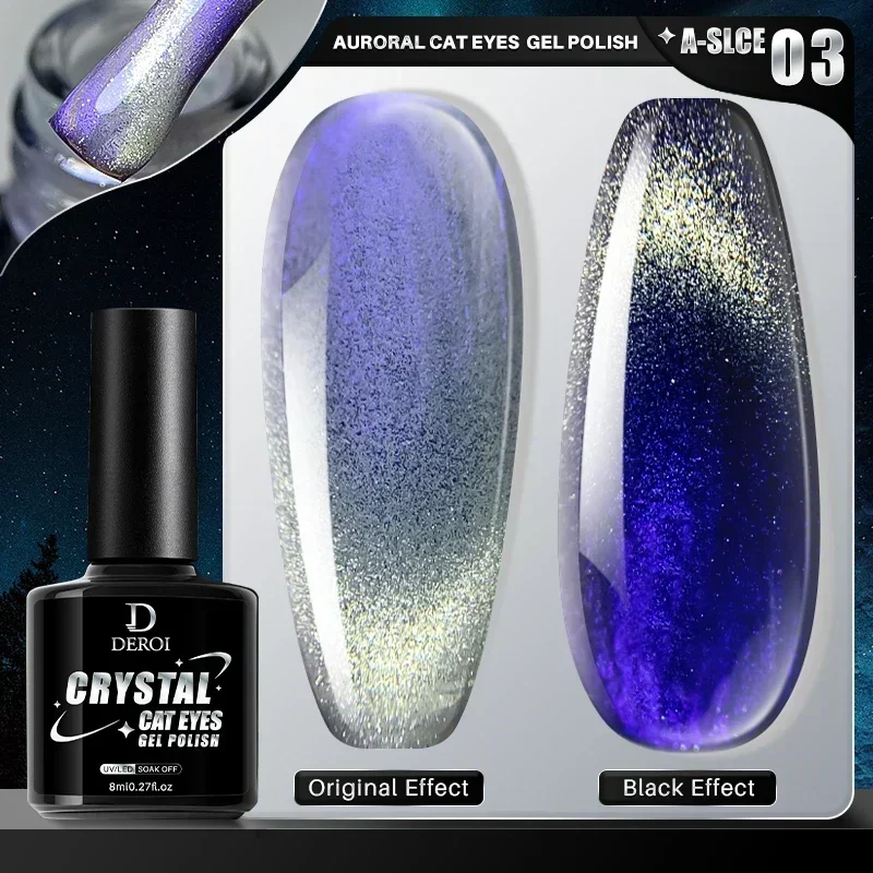 Glitter magnético olho de gato gel polonês cristal olho de gato unha gel polonês vidro auroral uv gel verniz semi permanente para arte do prego