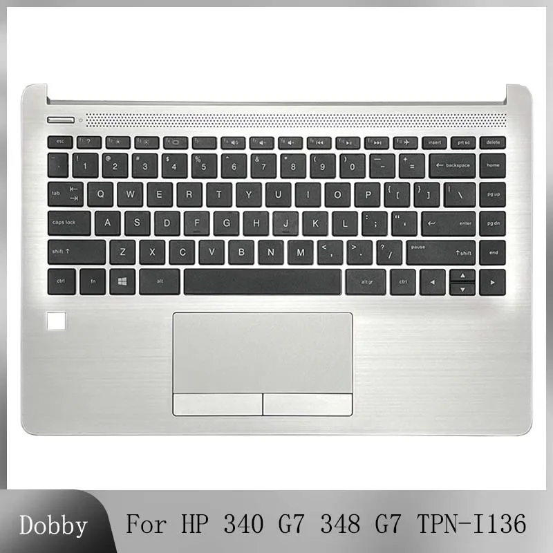 

New US Keyboard for HP 340 G7 348 G7 TPN-I136 Laptop Palmrest Top Case Upper Cover with Keyboard Touchpad Silver L81308-001