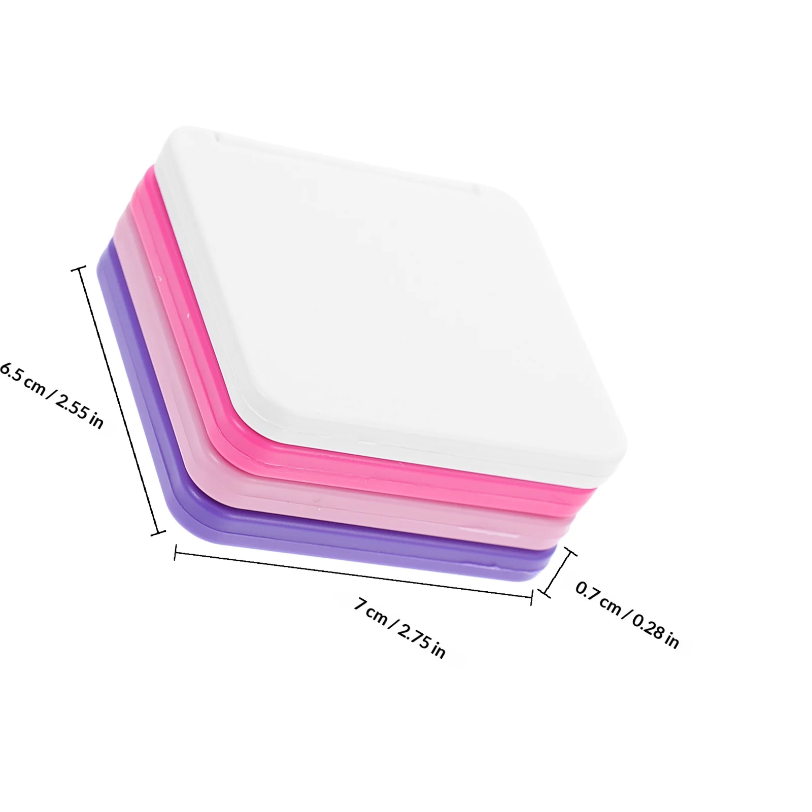 4 szt. Przenośne lusterko do makijażu, kompaktowe, składane, dwustronne, o wysokiej rozdzielczości, podróżne, ręczne lusterko kosmetyczne dla kobiet, mini lusterko kieszonkowe do torebki.