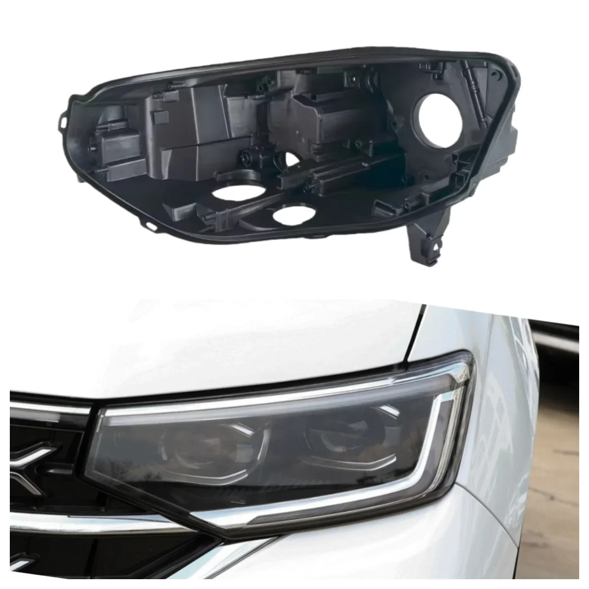 

For Volkswagen VW Tayron 2023 2024 2025 Headlight Base Head Lamp Shell Headlight Back Housing Holder Front Headlamp Lamp Cover