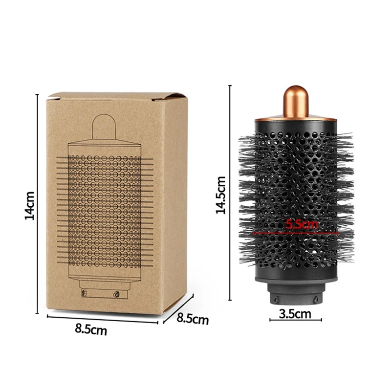 Duża okrągła pędzel zwiększający objętość do nasadek na Airwrap Dyson, większy owalny okrągła szczotka, puch i zwiększanie objętości do stylizacji