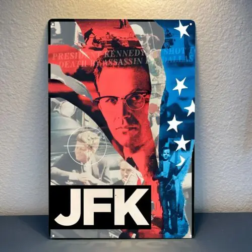 Jfk Kevin Costner Movie Metal Poster - Collectable Tin Sign - 20x30cm