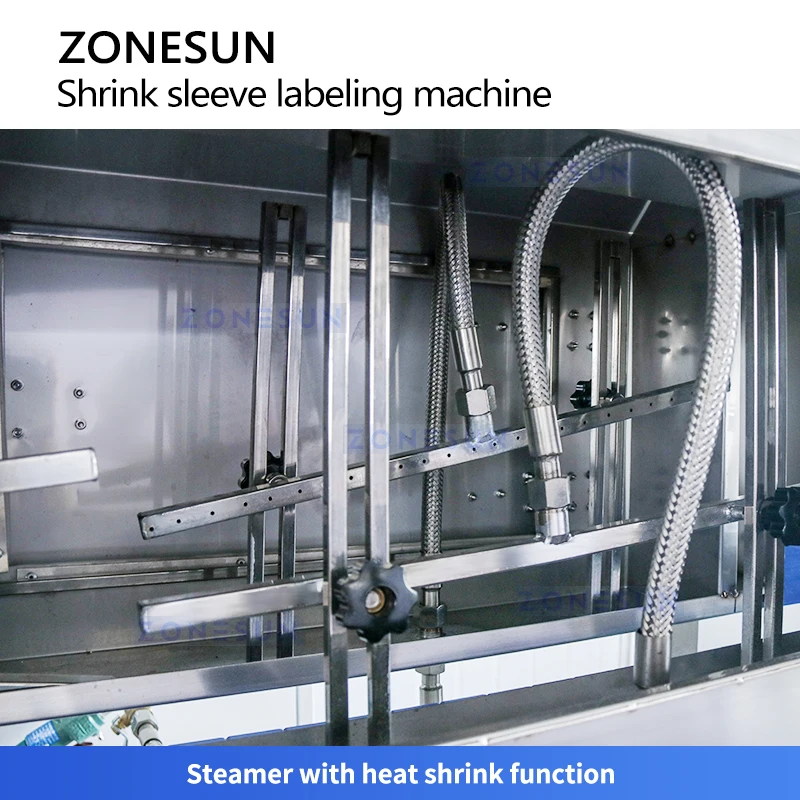 ZONESUN ZS-STB150L Automatic Plastic Bottle Sleeving Labeling Machine Line PET PVC Film Shrink Labeling Machine