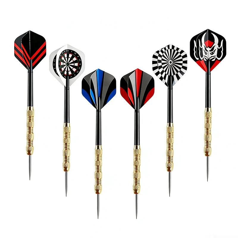 Entertainment Game 18 Pcs Of 14g Iron Plated Copper Dart Needle Black Plastic Rod With 6 Kinds Of Dart Wings