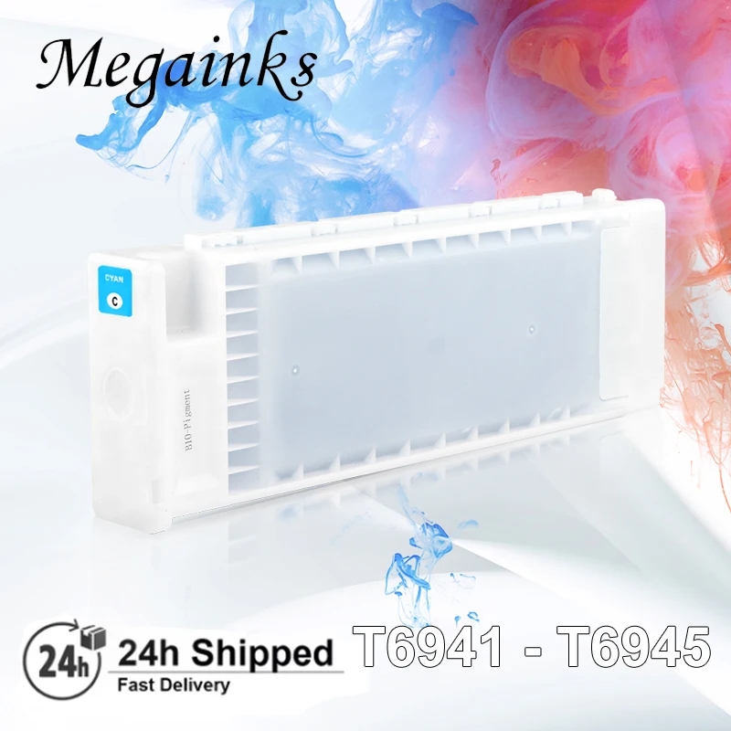700ml Compatible Ink Cartridge for Epson T6941 T6942 T6943 T6944 T6945 Sure Color T3270 T5270 T7270 T3000 T5000 T7000 Printer