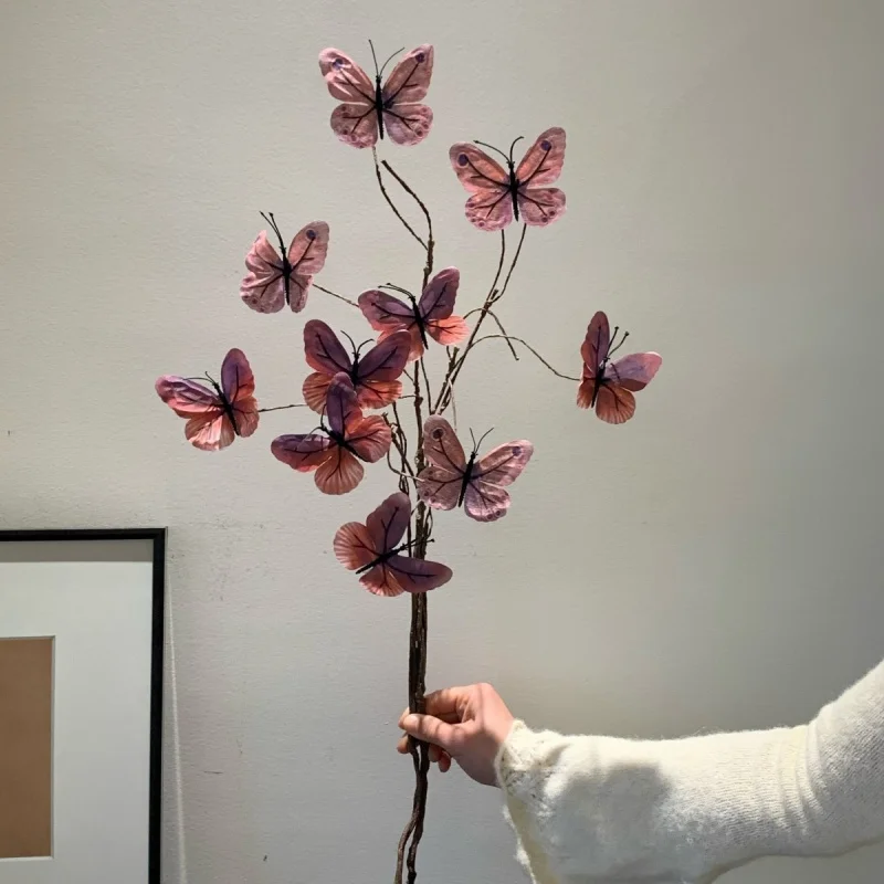 New Chinese-style dead-branch butterfly flower artificial flower decoration for living room tabletop, flower arrangement, homest