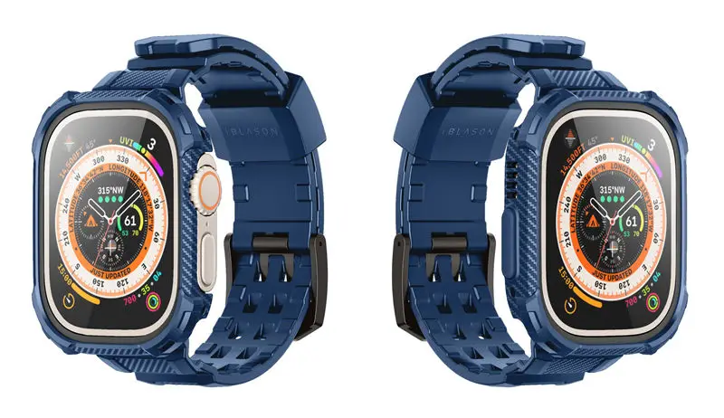 I-BLASON For Apple Watch Ultra 4/3/2/1 Case 49mm Armorbox Rugged Watch Band with 2Set Built-in Tempered Glass Screen Protector