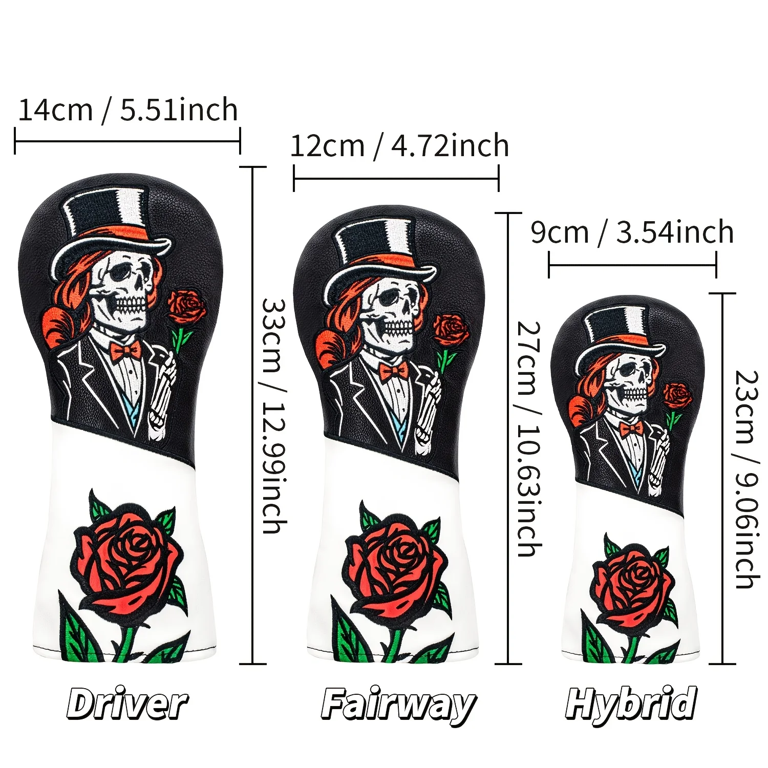 1pc/4pcs Golf Club Head Covers Suitable for Driver, Fairway & Hybrid Heads - Driver Headcovers with Fairway/Hybrid Caps - view 6