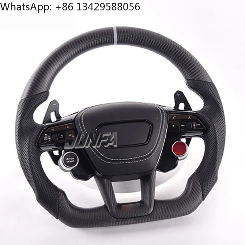 

Custom Perforated Leather Carbon Fiber Steering Wheel For Audi Favorable Priced Car Accessory