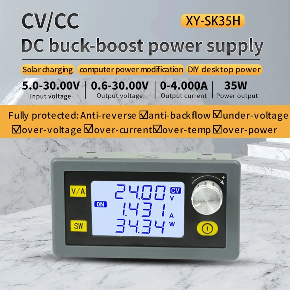 35W/80W DC DC Boost Converter CC CV 0.6-30V 4A 5V 6V12V 24V Power Module Adjustable Regulated Laboratory Power Supply