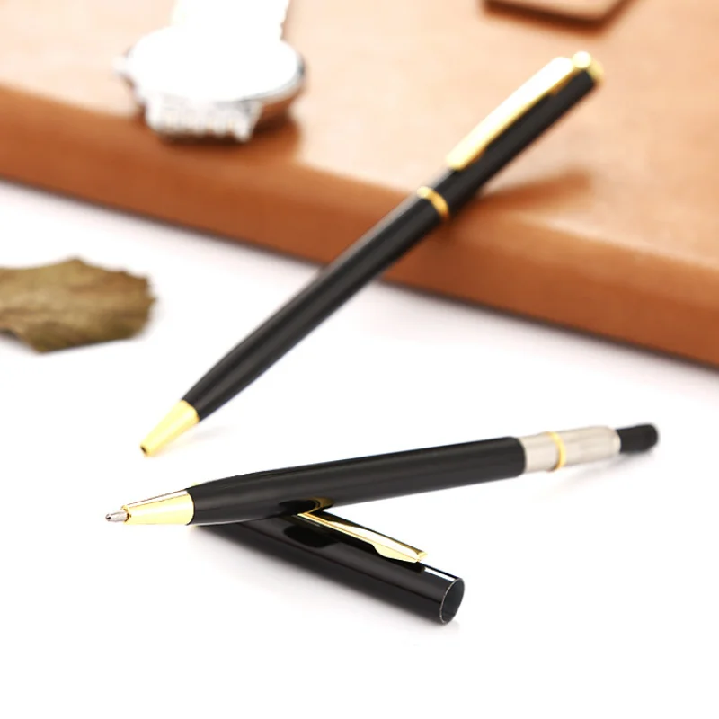 Penna a sfera neutra in metallo da 10 pezzi penne pubblicitarie per la scrittura di cancelleria forniture per ufficio