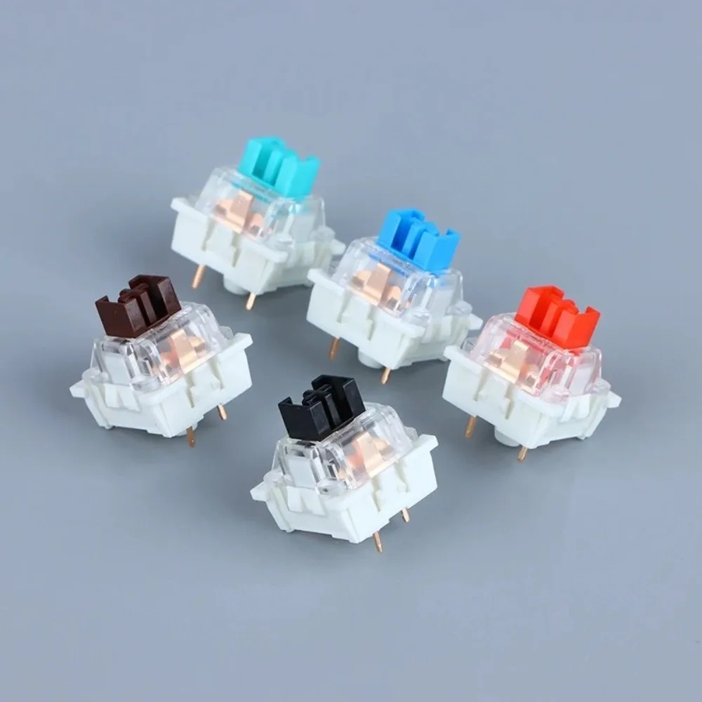 10Pcs Mini Mechanical Keyboard Switches Knocking Dust-proof 3 Pin Tactile Switches Precise Compatible Axis Shaft Switch