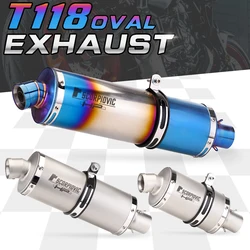 Universal Motorcycle Exhaust Muffler Left Right Side Escape Moto with DB Killer for tmax Ninja 400 250 F800GS GSR750 R3 R25 T118