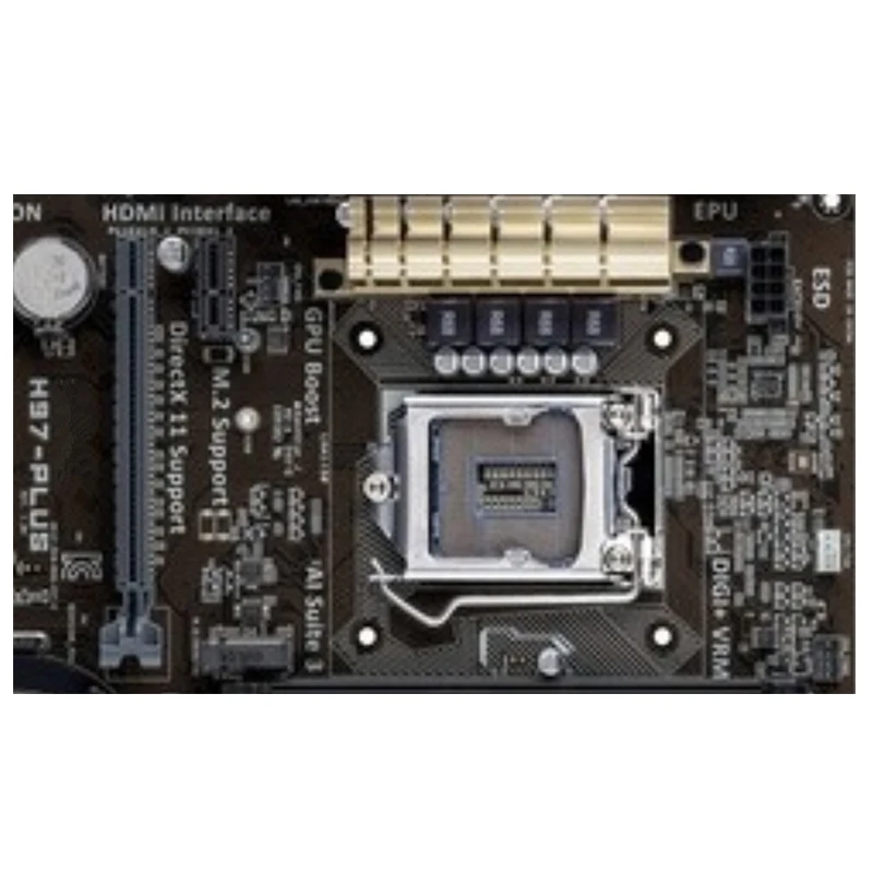 Desktop Mainboard Usado para H97-PLUS, LGA 1150, DDR3, 32GB, ATX para Intel H97, SATA III, USB 3.0