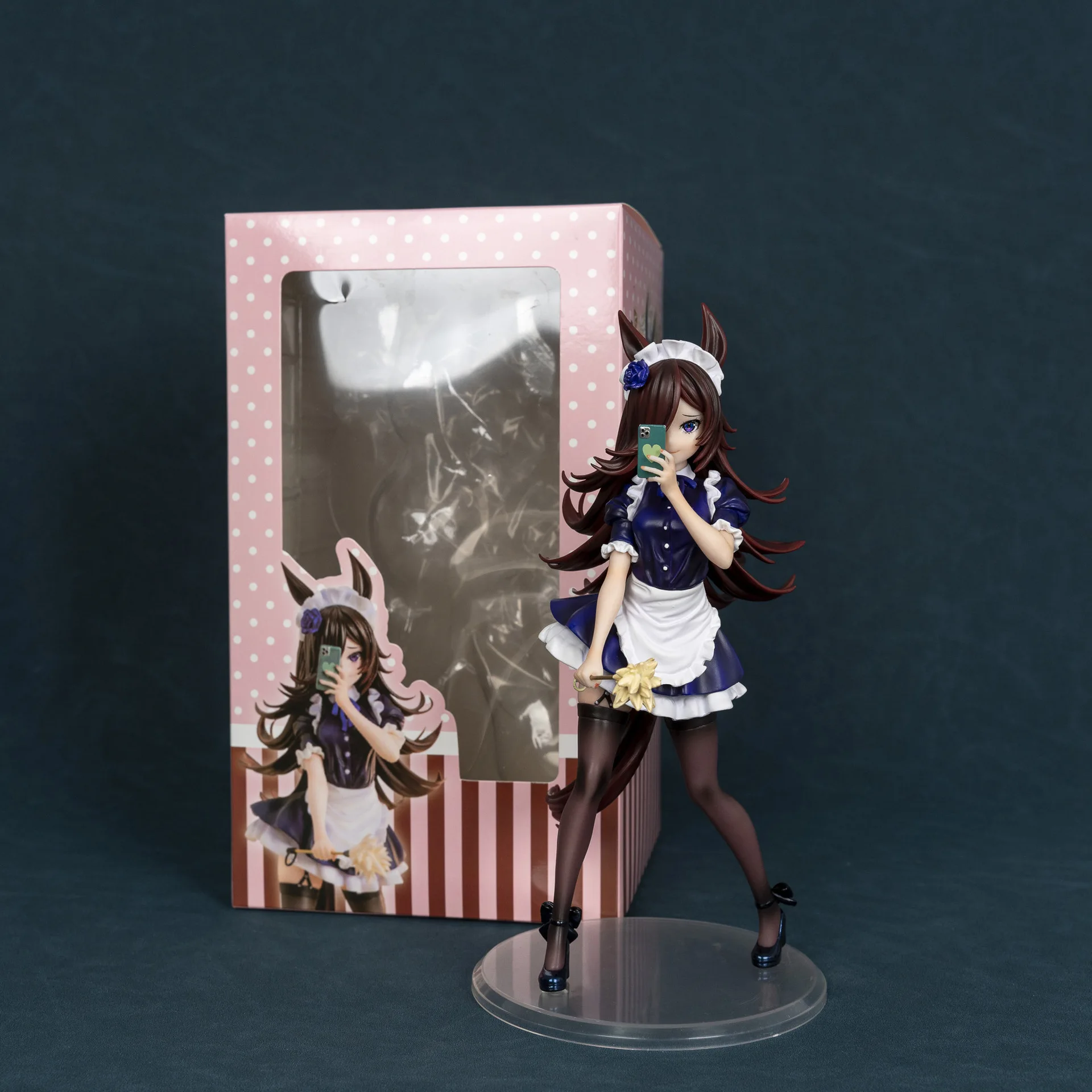 25CM Game Anime Pretty Derby Rice Shower maid kawaii Action Figure PVC Model statue Toys Doll Desk Decor Collectible Gifts