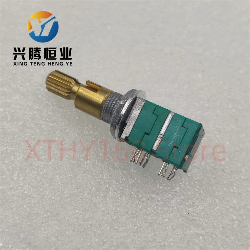1 Uds. Potenciómetro de doble precisión japonés RK097 B10K + B10K doble eje control dual longitud del eje ajustable 25mm