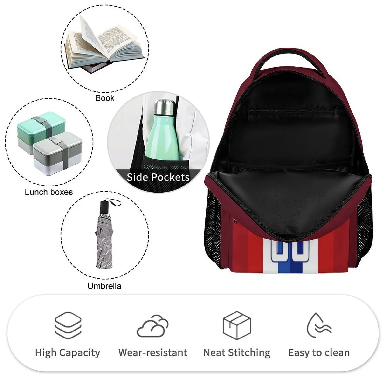 Kids Custom Norway Backpack for School Fashion Soccer National Team Design Personalized School Bag for Boys Girls
