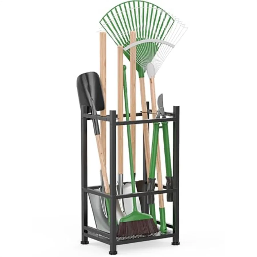 

Garden Tool OrganizerYard Tool Organizer for Garage Organization and Storage Garden Tool Rack with 9 Loops for Garage Shed Outd