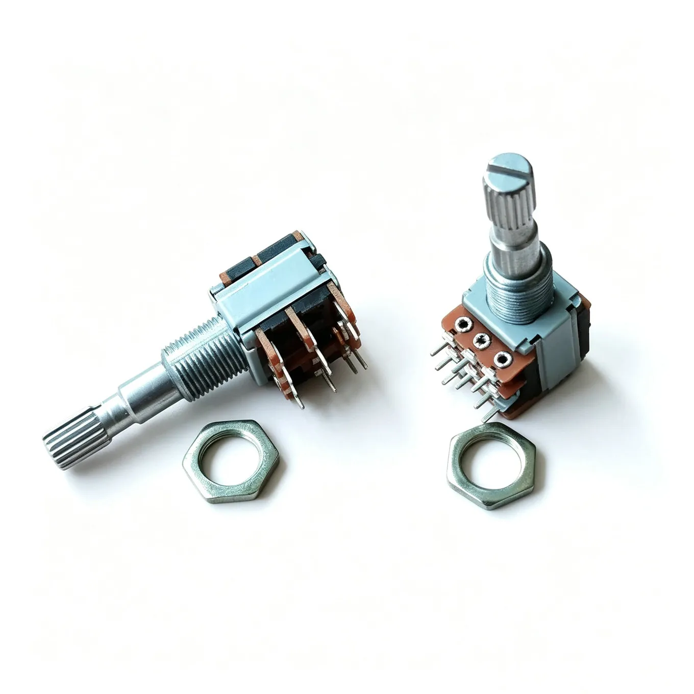 Original New 100% Handle Length 30MM Thread Length 10MM 12 Type Dual Potentiometer With Switch A50K Volume Adjustment