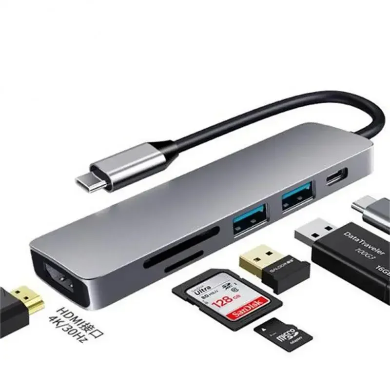 USB-концентратор типа C для HDTV-совместимого считывателя SD RJ45 PD 100 Вт harger 3.0