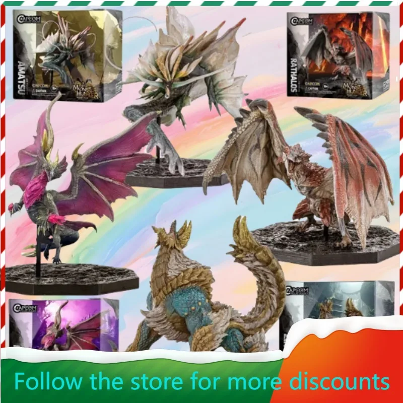

In Stock Original Authentic Monster Hunter Male Fire Dragon CUBE Series First Set of Mobile Phone Model Collection Holiday Gifts