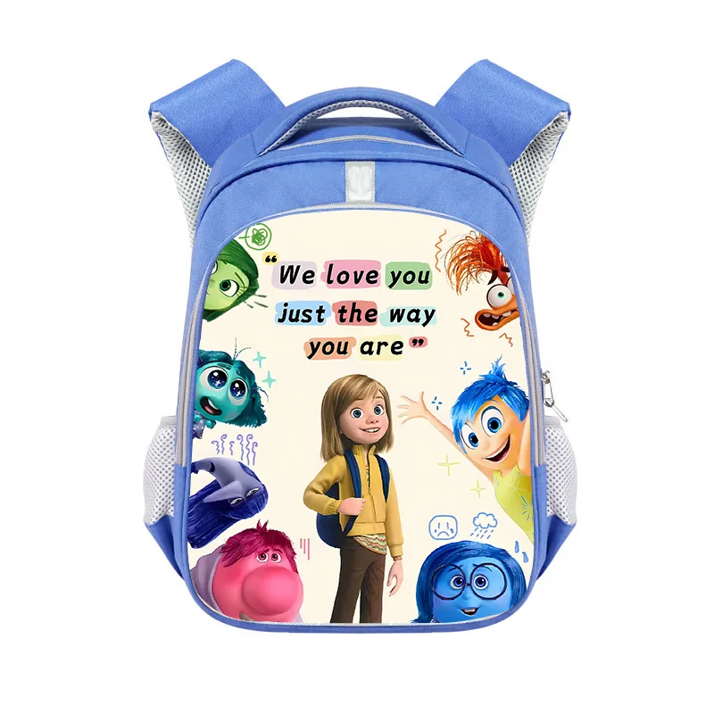 New Inside Out 2 Animation Peripheral Backpack Anxiety Sadness Envy Children\'s Large Capacity Backpack Storage Bag